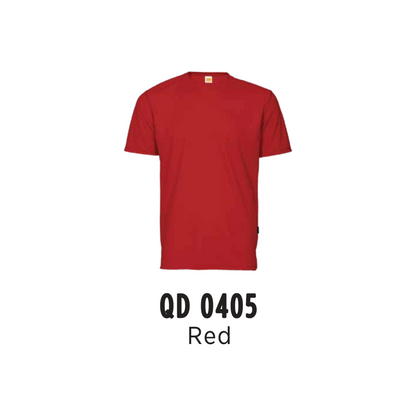 Custom T-Shirt - Unisex Microfibre Eyelet Short Sleeve T-Shirt | Plain | Red | QD0405