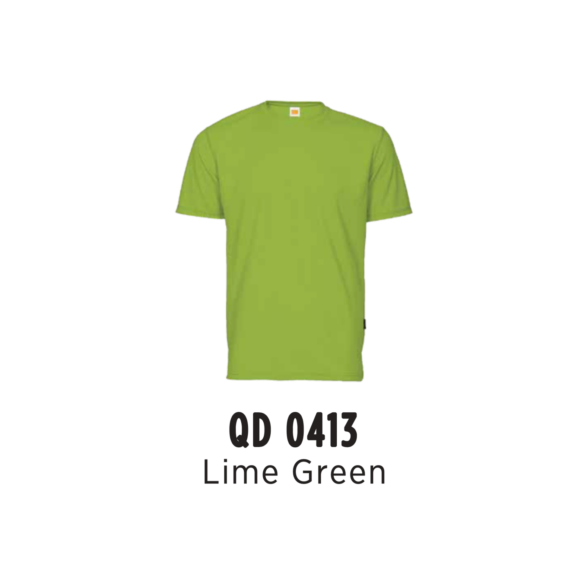 Custom T-Shirt - Unisex Microfibre Eyelet Short Sleeve T-Shirt | Plain | Lime Green | QD0413