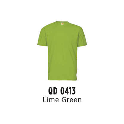 Custom T-Shirt - Unisex Microfibre Eyelet Short Sleeve T-Shirt | Plain | Lime Green | QD0413