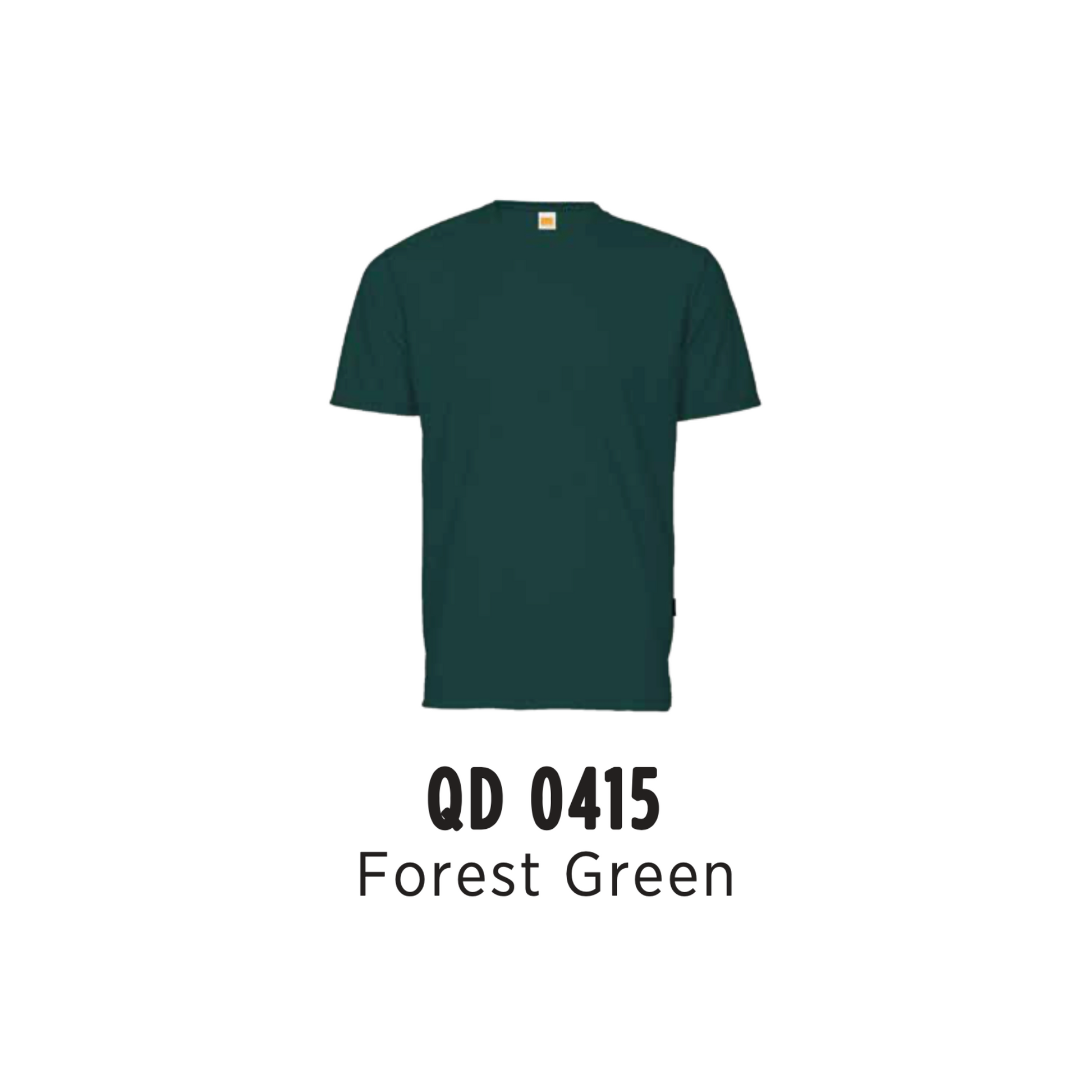 Custom T-Shirt - Unisex Microfibre Eyelet Short Sleeve T-Shirt | Plain | Forest Green | QD0415