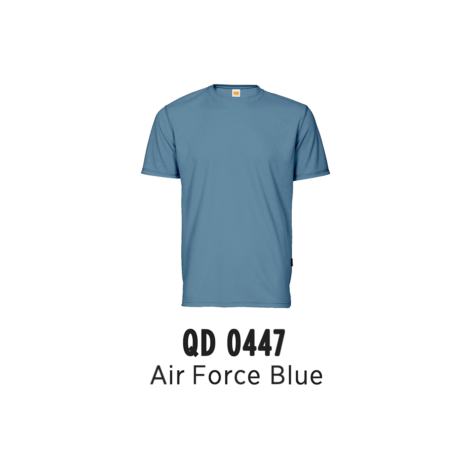 Custom T-Shirt - Unisex Microfibre Eyelet Short Sleeve T-Shirt | Plain | Air Force Blue | QD0447