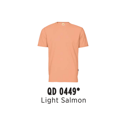 Custom T-Shirt - Unisex Microfibre Eyelet Short Sleeve T-Shirt | Plain | Light Salmon | QD0449