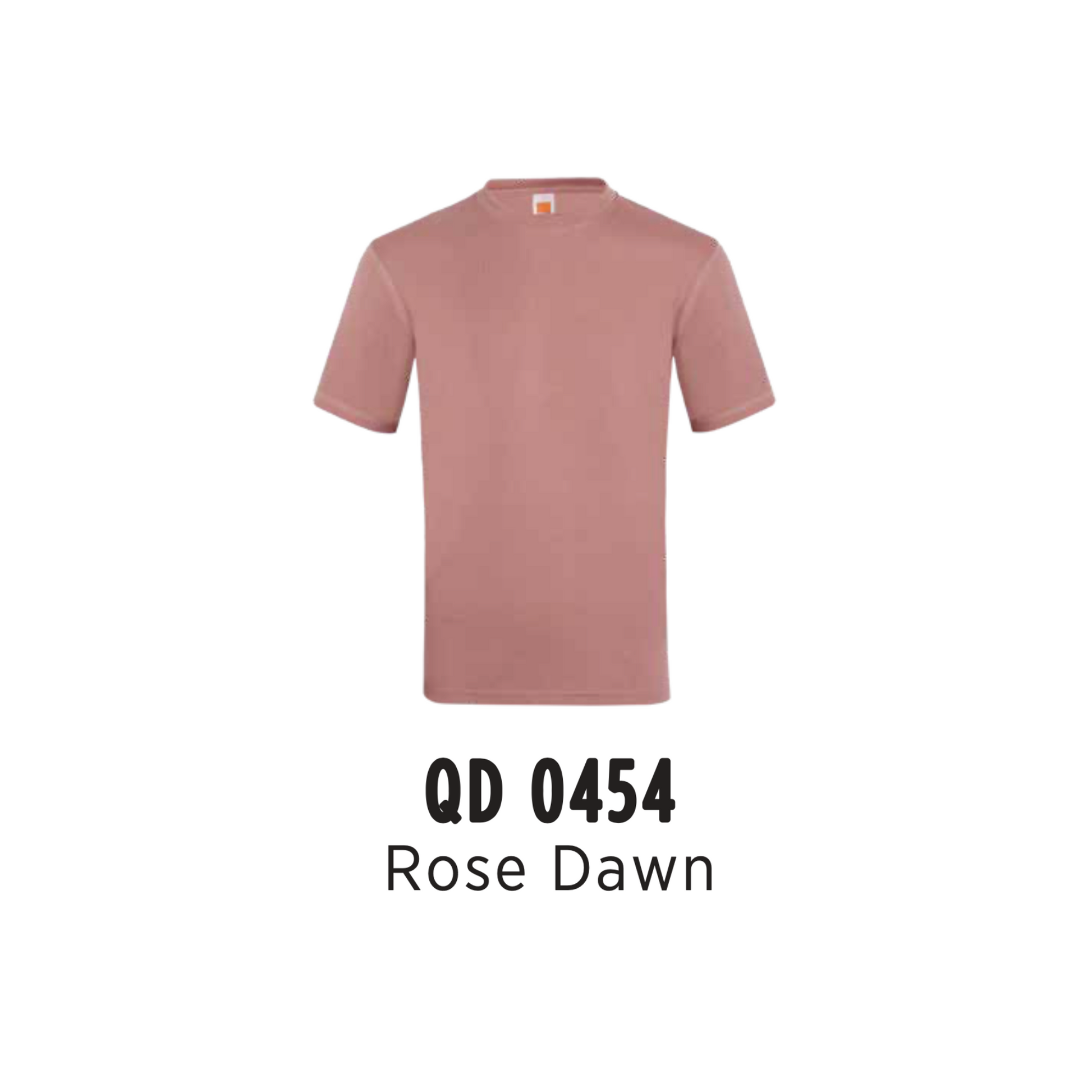 Custom T-Shirt - Unisex Microfibre Eyelet Short Sleeve T-Shirt | Plain | Rose Dawn | QD0454