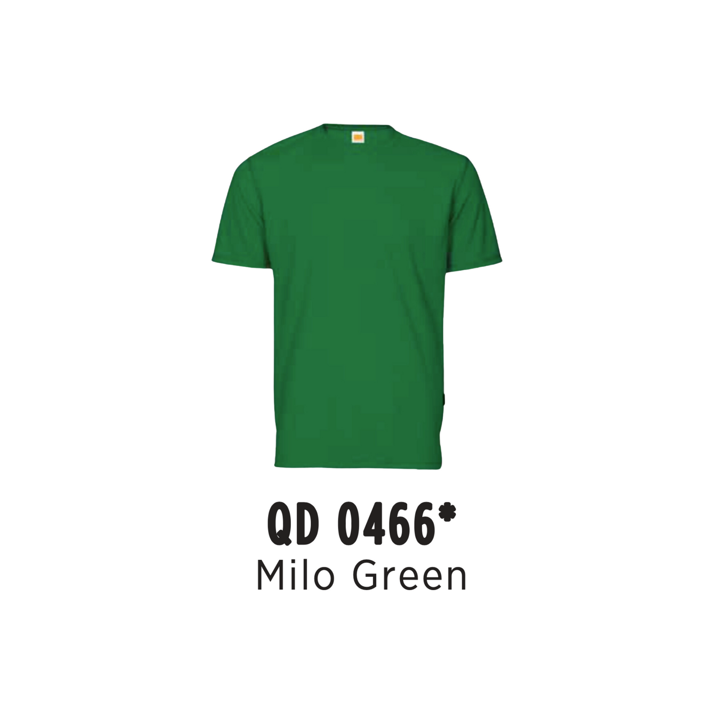 Custom T-Shirt - Unisex Microfibre Eyelet Short Sleeve T-Shirt | Plain | Milo Green | QD0466