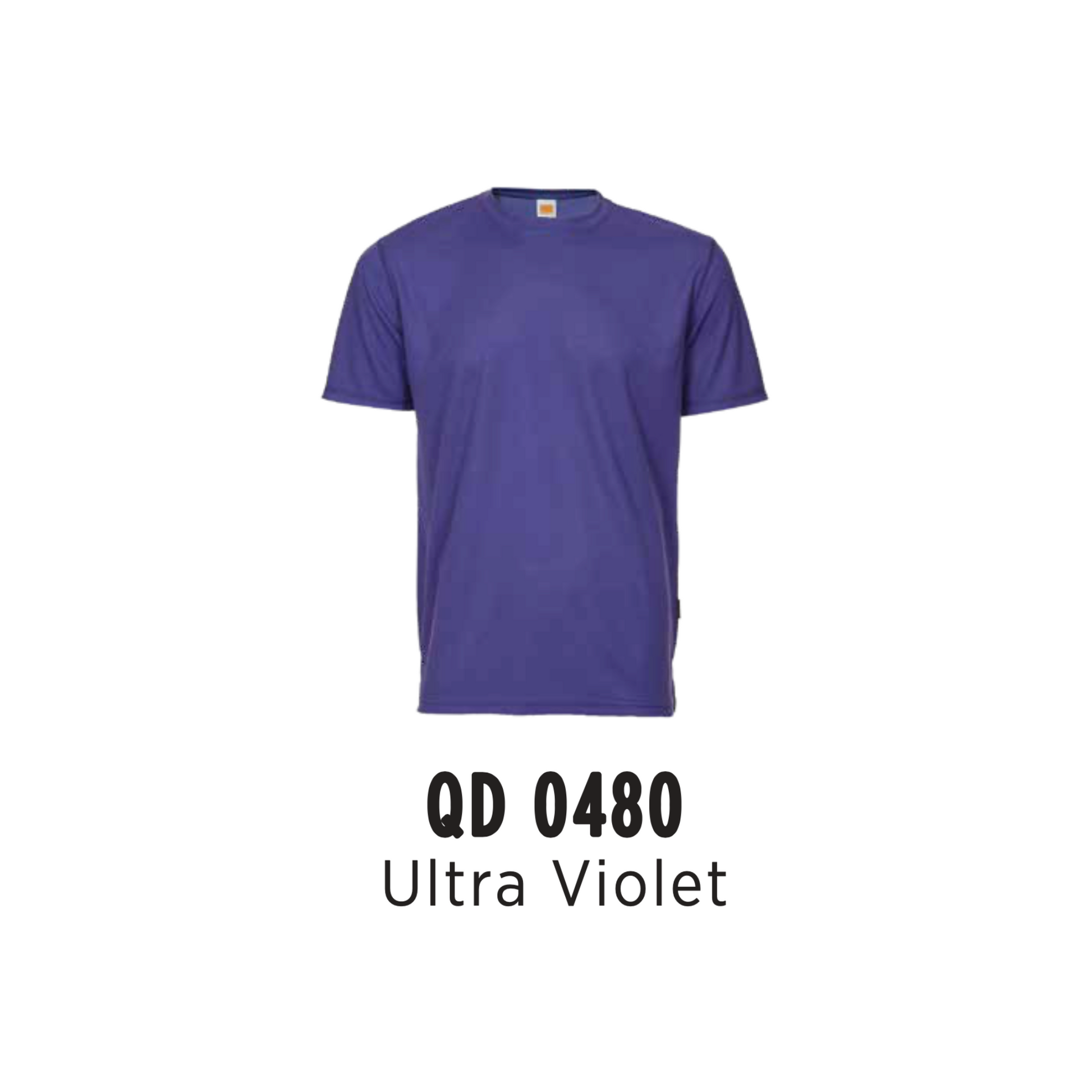 Custom T-Shirt - Unisex Microfibre Eyelet Short Sleeve T-Shirt | Plain | Ultra Violet | QD0480