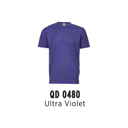 Custom T-Shirt - Unisex Microfibre Eyelet Short Sleeve T-Shirt | Plain | Ultra Violet | QD0480