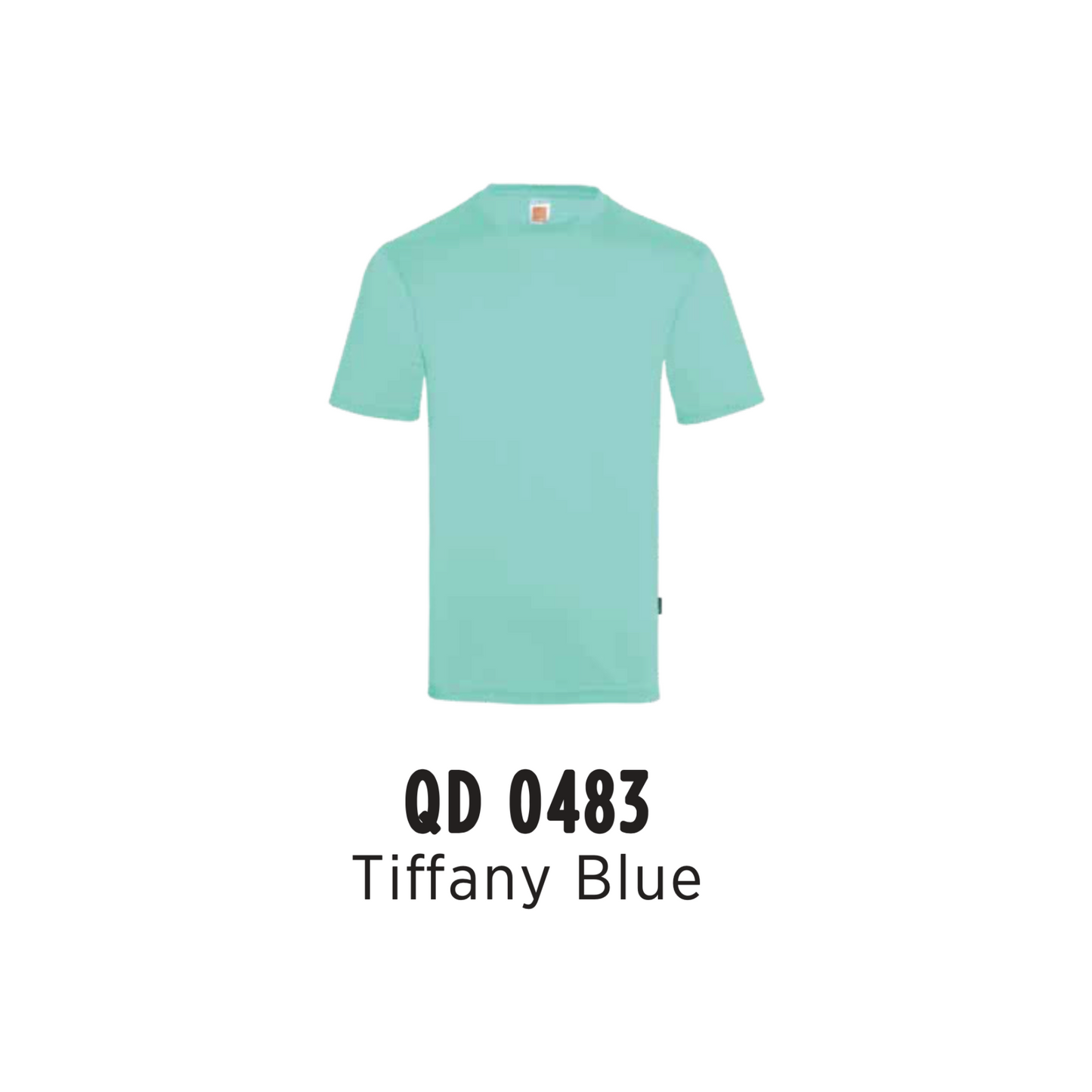 Custom T-Shirt - Unisex Microfibre Eyelet Short Sleeve T-Shirt | Plain | Tiffany Blue | QD0483