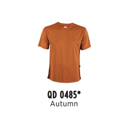 Custom T-Shirt - Unisex Microfibre Eyelet Short Sleeve T-Shirt | Plain | Autumn | QD0485