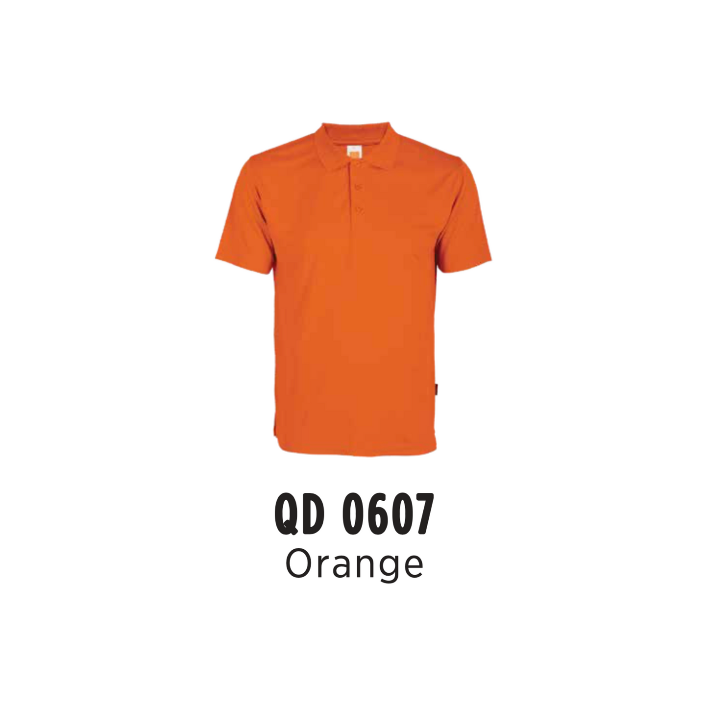 Custom Polo - Unisex Microfibre Eyelet Short Sleeve Polo Shirt | Plain | Orange | QD0607