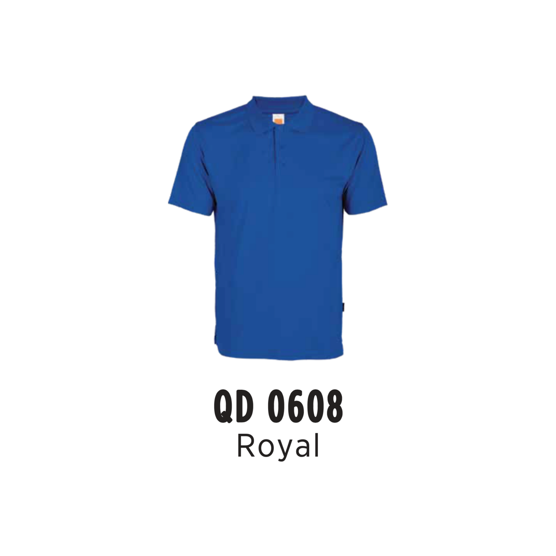 Custom Polo - Unisex Microfibre Eyelet Short Sleeve Polo Shirt | Plain | Royal | QD0608