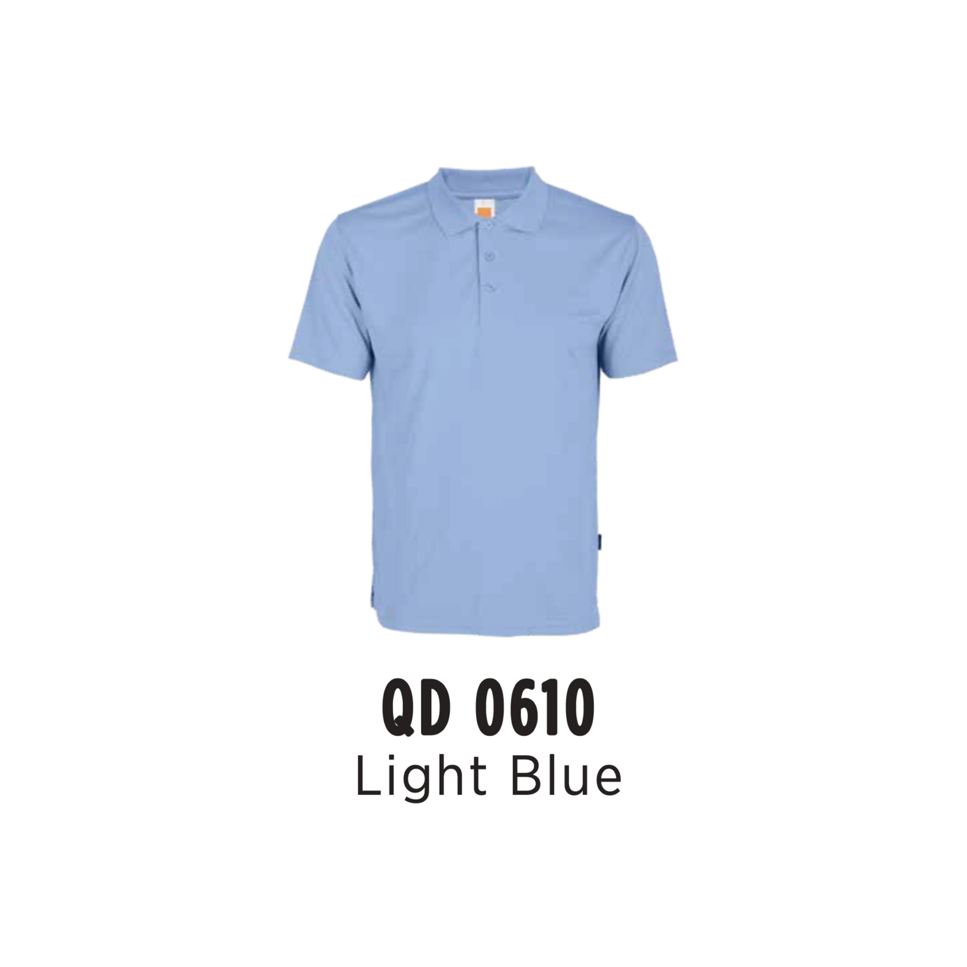 Custom Polo - Unisex Microfibre Eyelet Short Sleeve Polo Shirt | Plain | Light Blue | QD0610