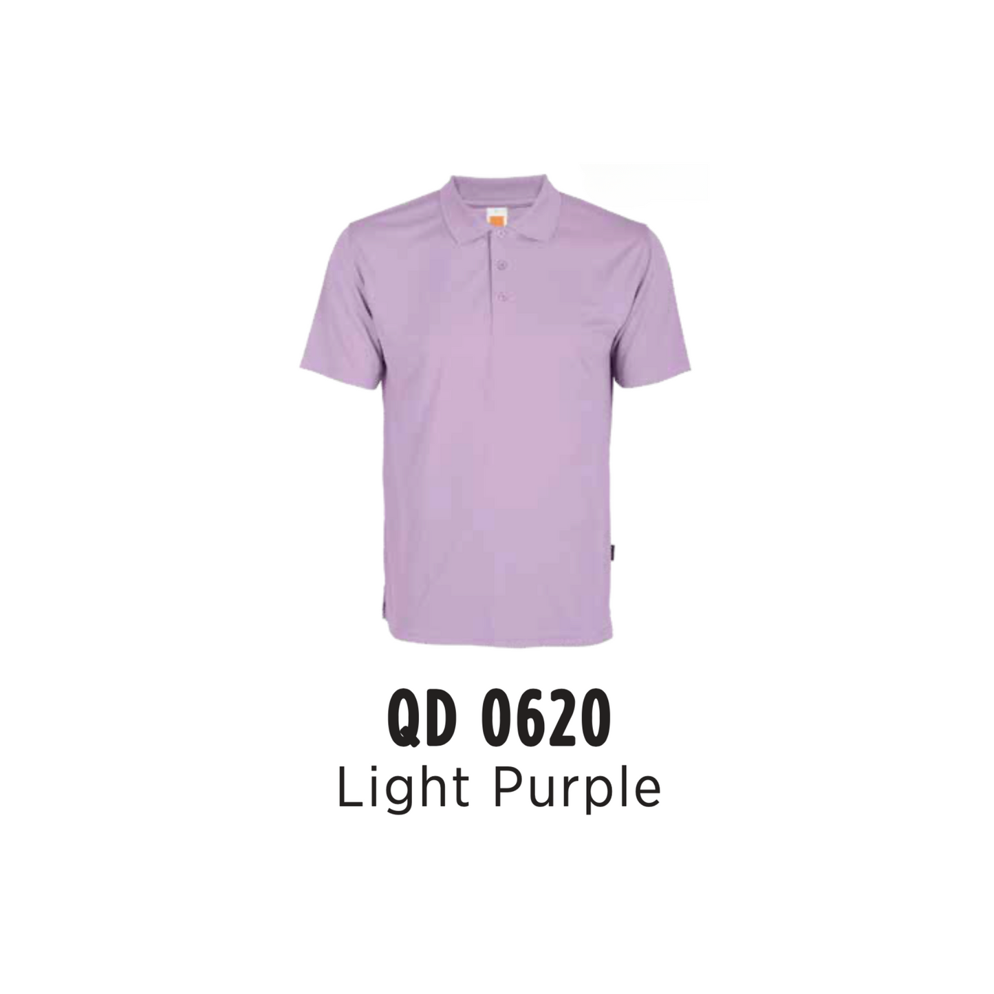 Custom Polo - Unisex Microfibre Eyelet Short Sleeve Polo Shirt | Plain | Light Purple | QD0620