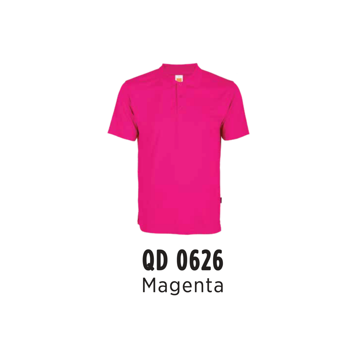 Custom Polo - Unisex Microfibre Eyelet Short Sleeve Polo Shirt | Plain | Magenta | QD0626