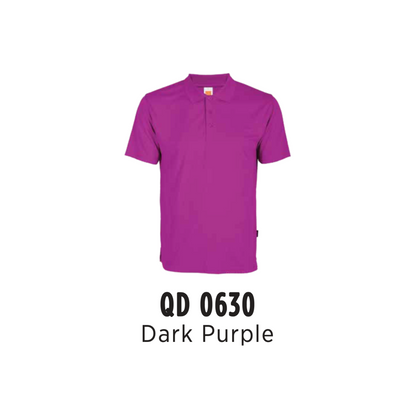 Custom Polo - Unisex Microfibre Eyelet Short Sleeve Polo Shirt | Plain | Dark Purple | QD0630