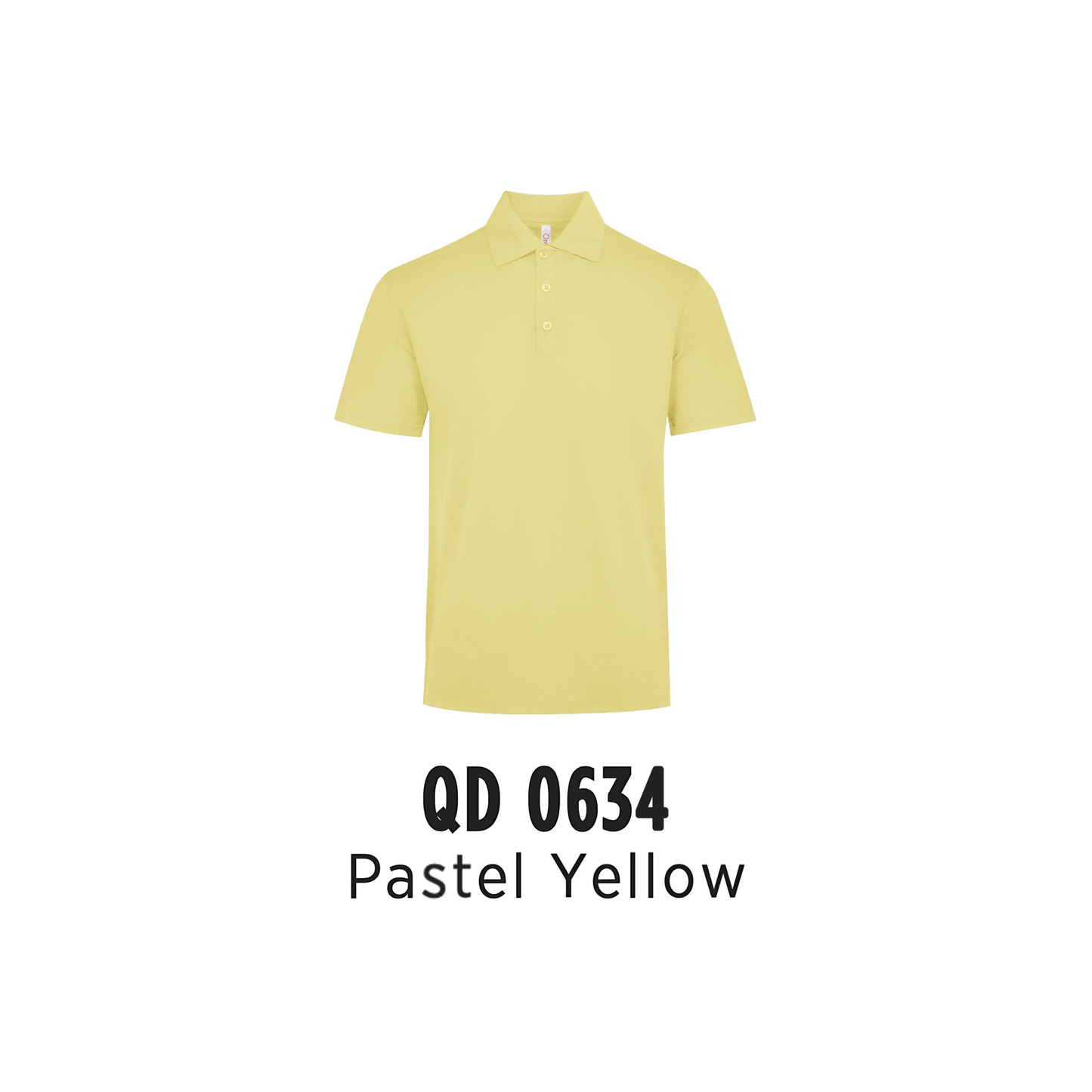 Custom Polo - Unisex Microfibre Eyelet Short Sleeve Polo Shirt | Plain | Pastel Yellow | QD0634