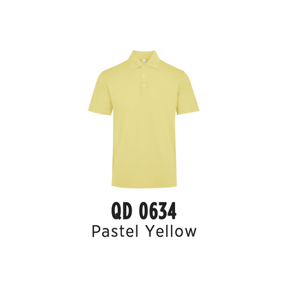Custom Polo - Unisex Microfibre Eyelet Short Sleeve Polo Shirt | Plain | Pastel Yellow | QD0634