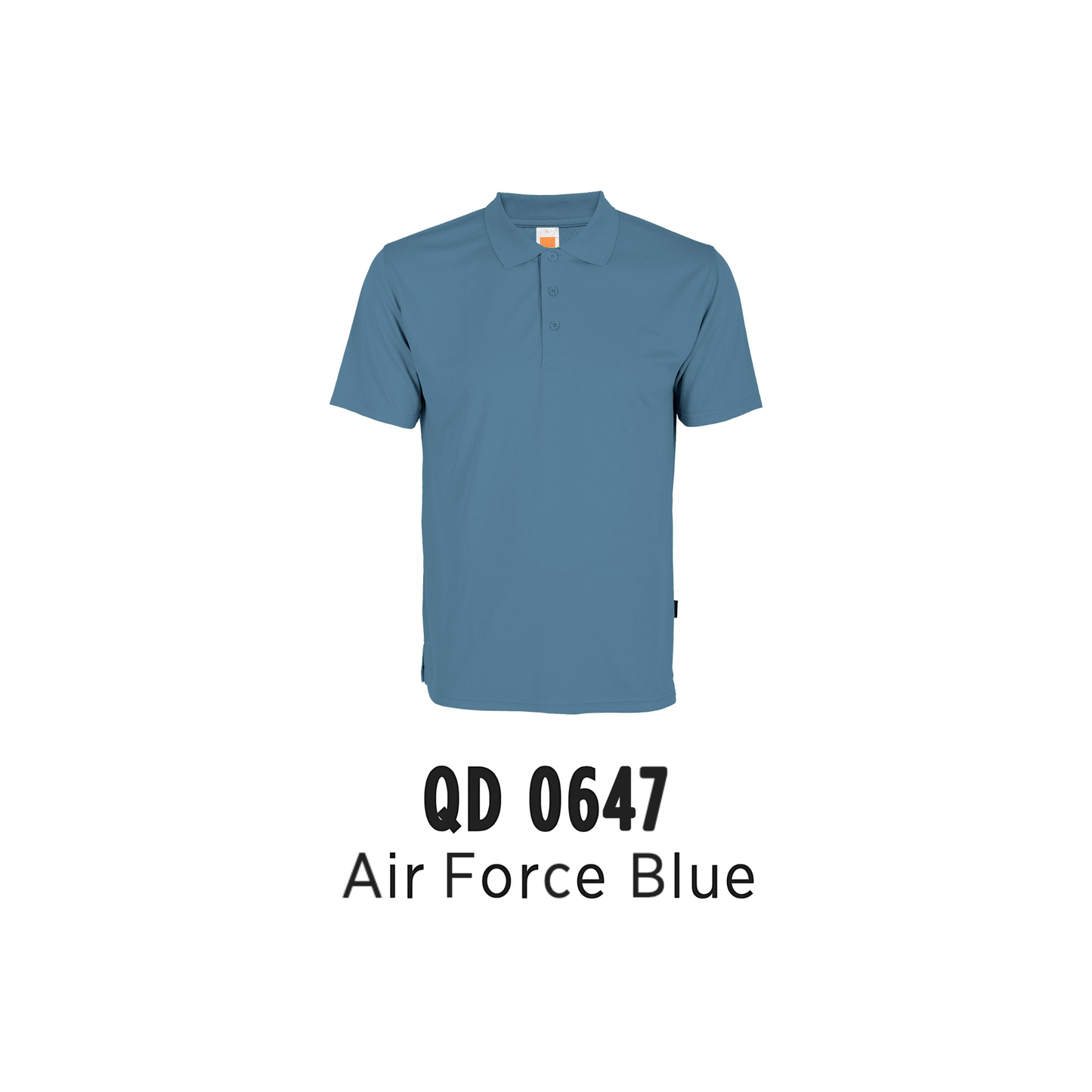Custom Polo - Unisex Microfibre Eyelet Short Sleeve Polo Shirt | Plain | Air Force Blue | QD0647