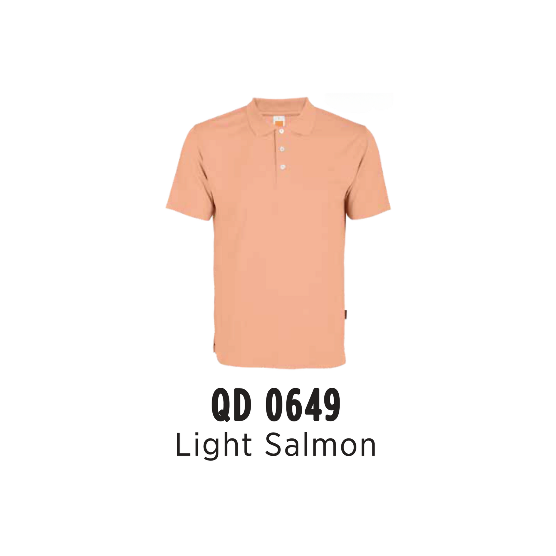 Custom Polo - Unisex Microfibre Eyelet Short Sleeve Polo Shirt | Plain | Light Salmon | QD0649