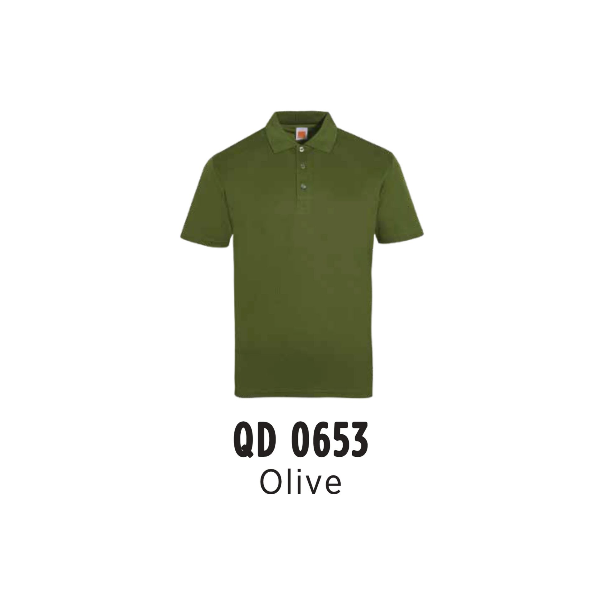 Custom Polo - Unisex Microfibre Eyelet Short Sleeve Polo Shirt | Plain | Olive | QD0653