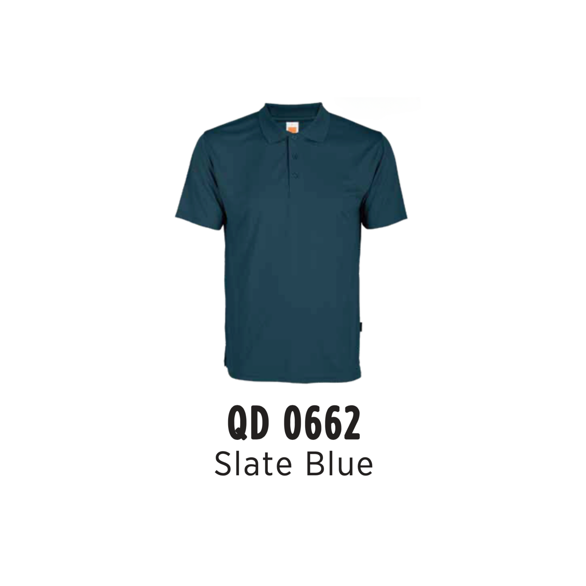 Custom Polo - Unisex Microfibre Eyelet Short Sleeve Polo Shirt | Plain | Slate Blue | QD0662