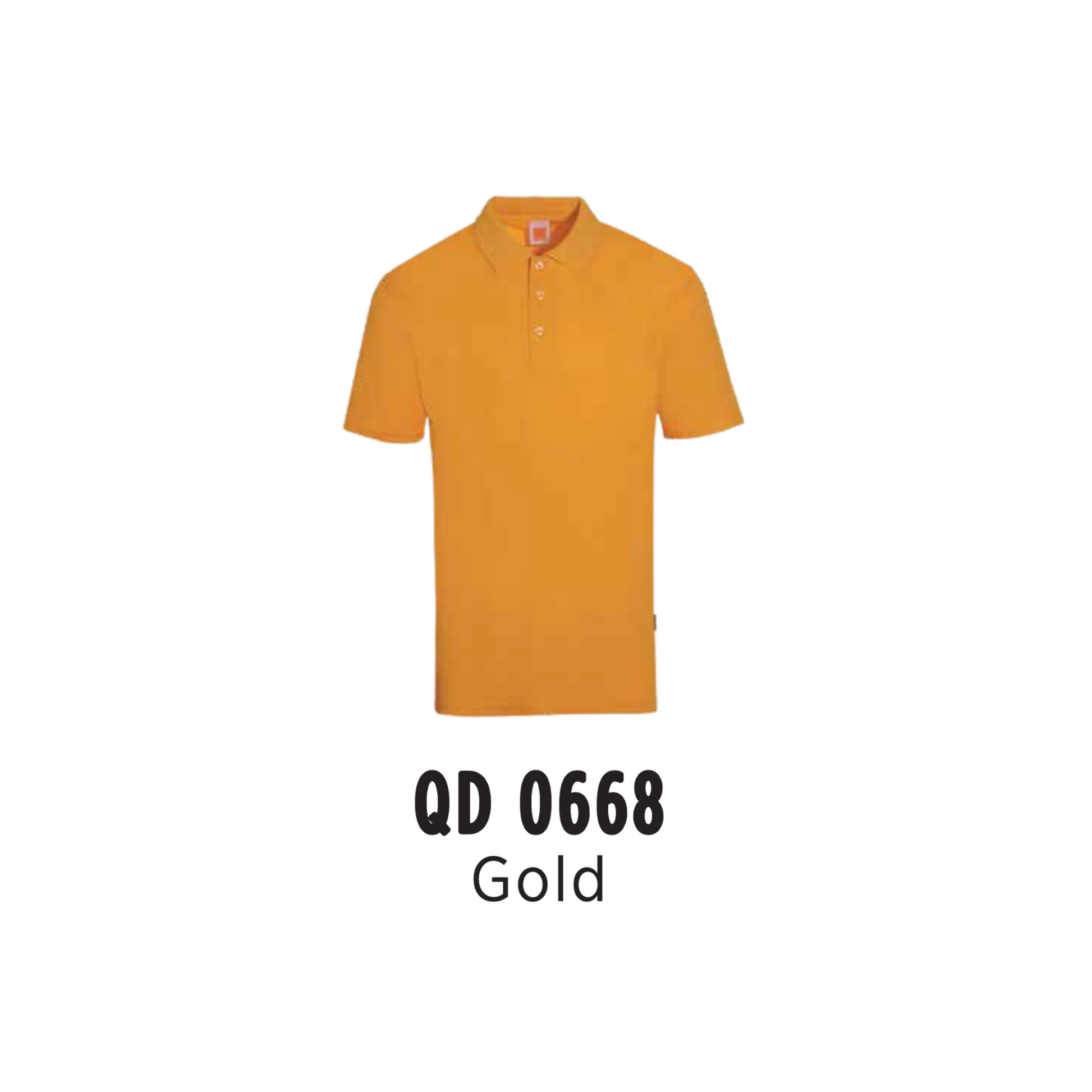 Custom Polo - Unisex Microfibre Eyelet Short Sleeve Polo Shirt | Plain | Gold | QD0668