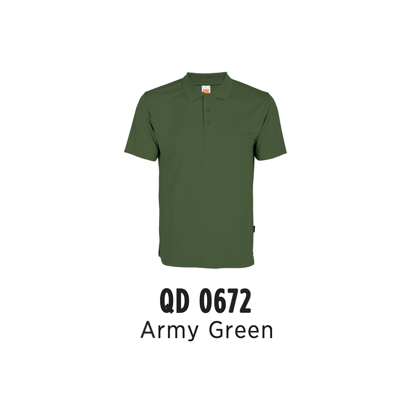 Custom Polo - Unisex Microfibre Eyelet Short Sleeve Polo Shirt | Plain | Army Green | QD0672