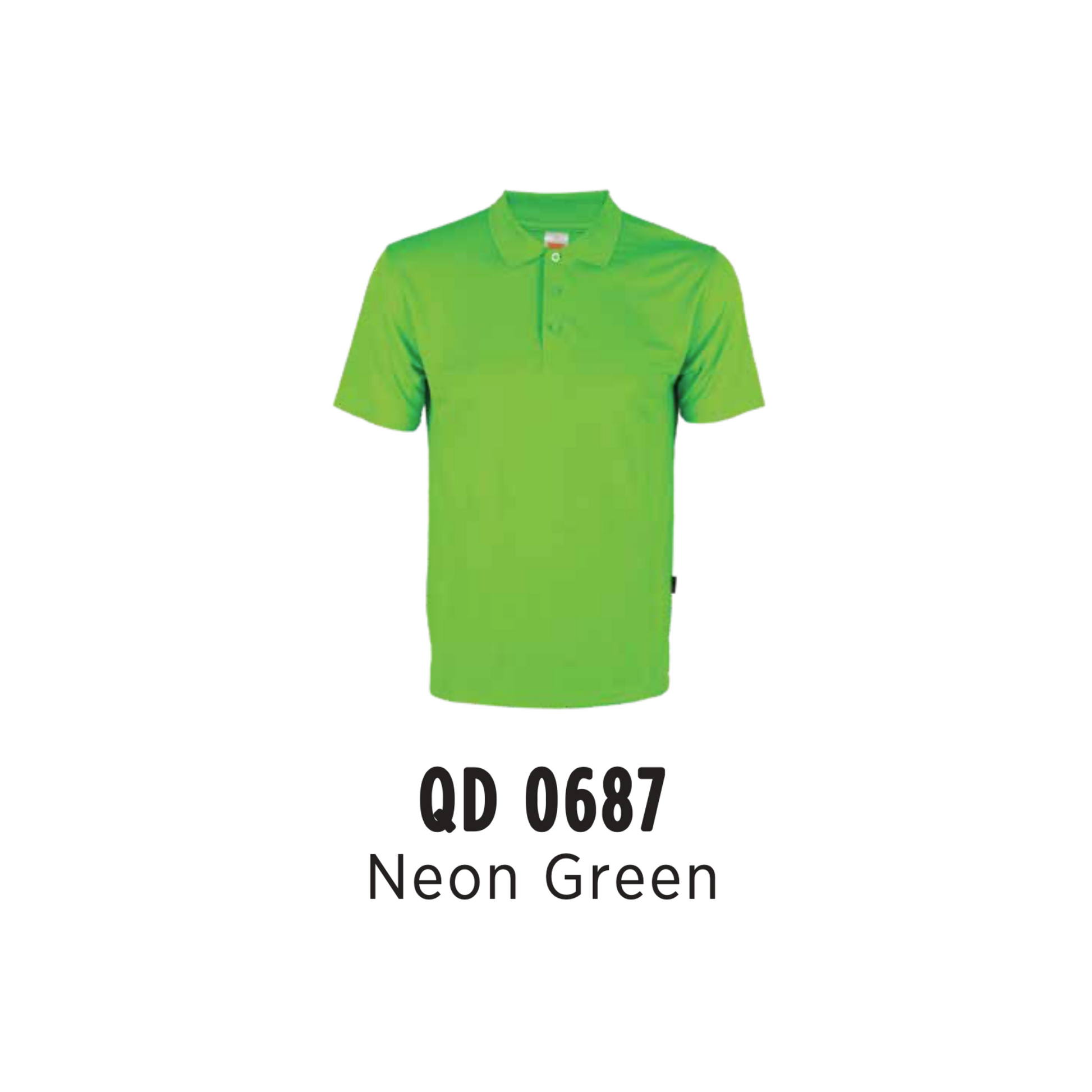 Custom Polo - Unisex Microfibre Eyelet Short Sleeve Polo Shirt | Plain | Neon Green | QD0687