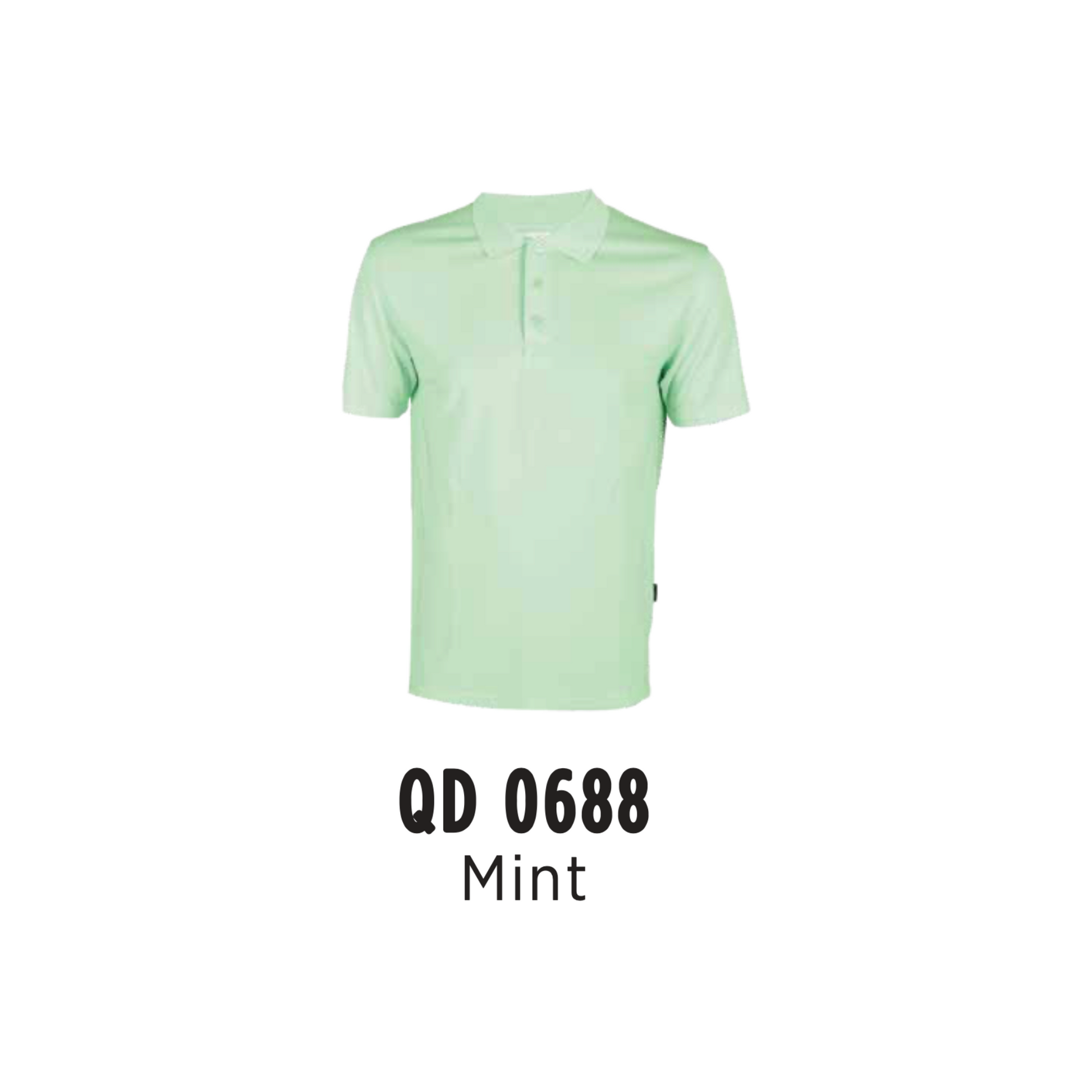 Custom Polo - Unisex Microfibre Eyelet Short Sleeve Polo Shirt | Plain | Mint | QD0688