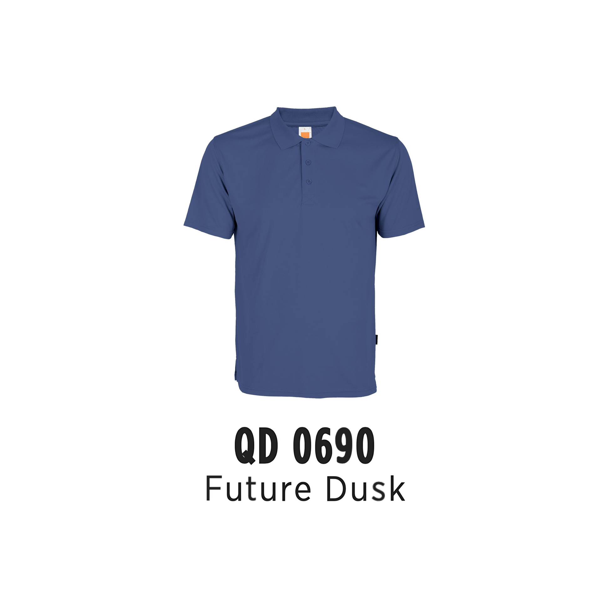 Custom Polo - Unisex Microfibre Eyelet Short Sleeve Polo Shirt | Plain | Future Dusk | QD0690