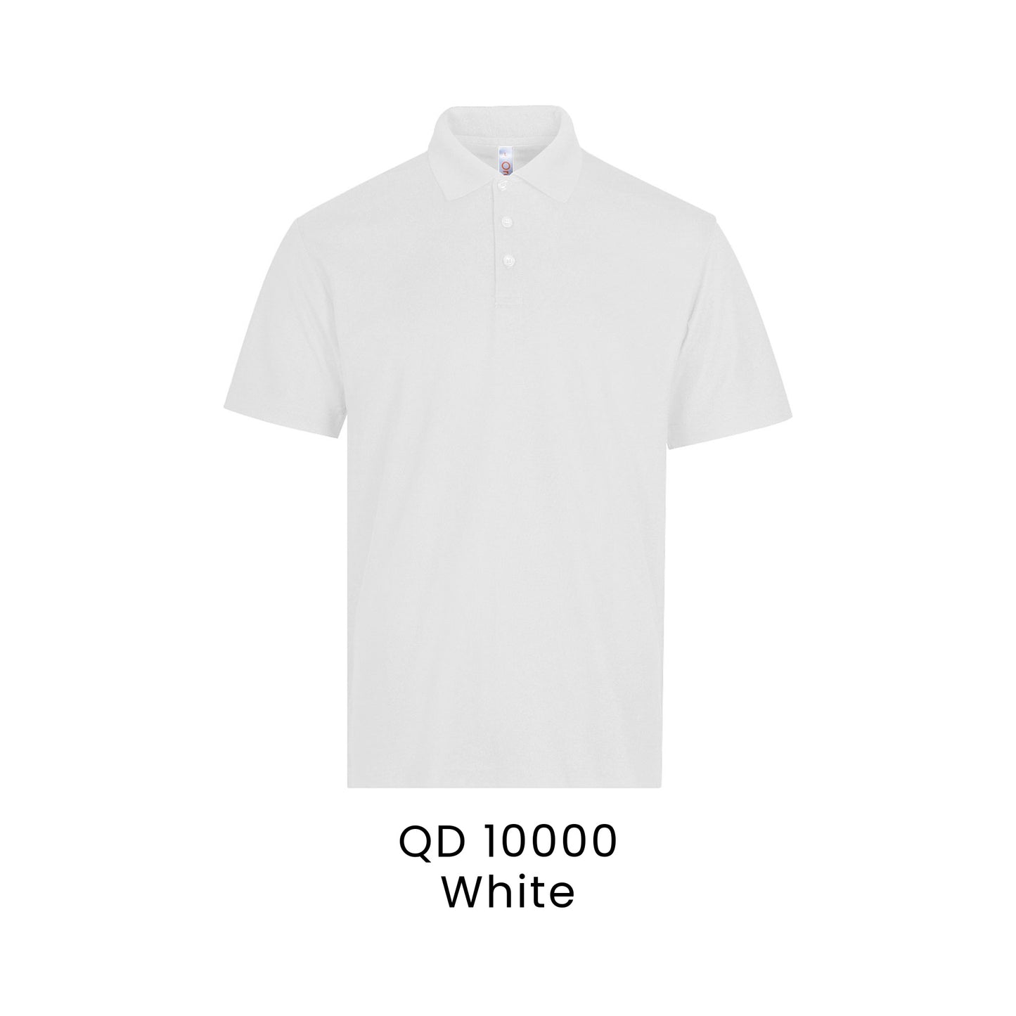 QD 10000 White - QD100 polo shirt