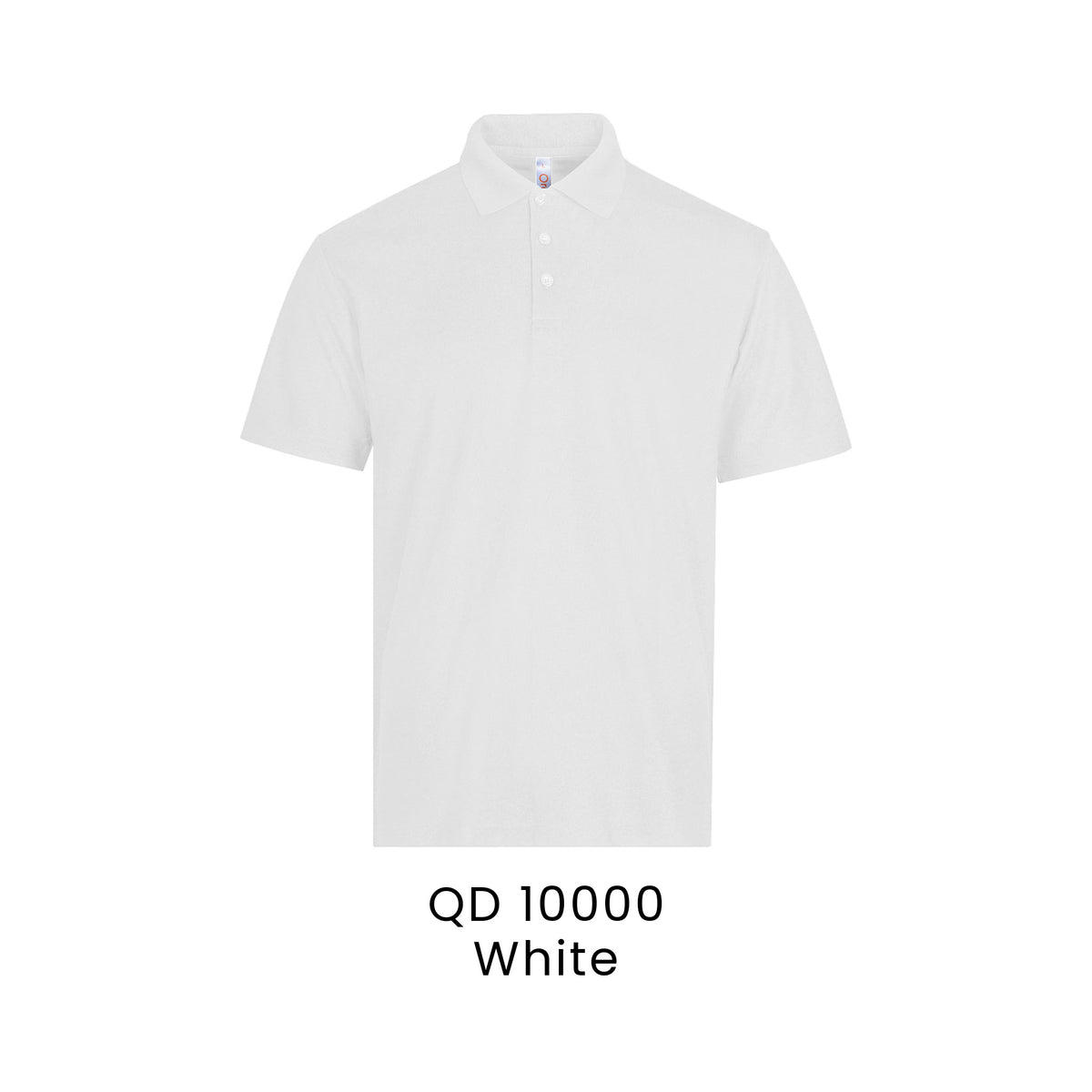 QD 10000 White - QD100 polo shirt