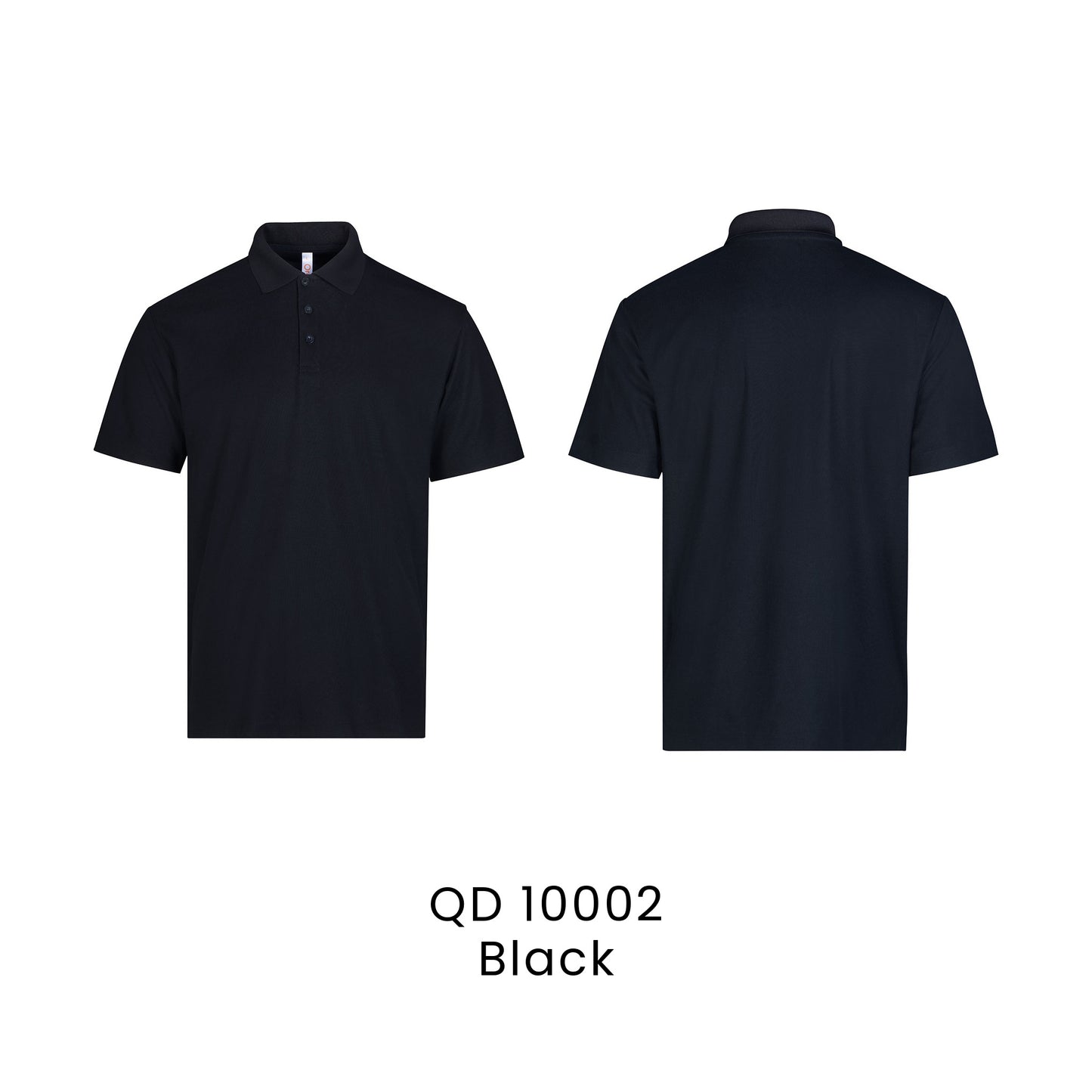 QD 10002 Black - QD100 polo shirt