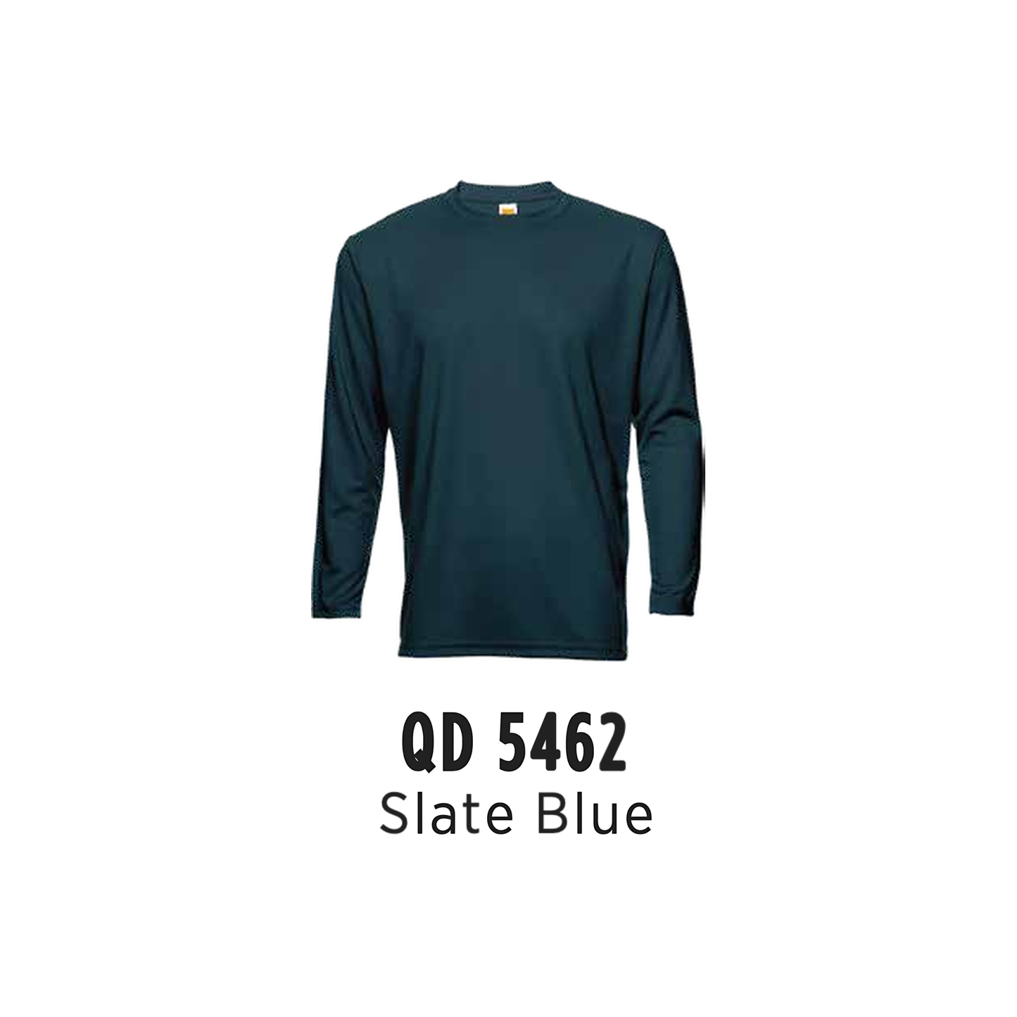 Custom T-Shirt Long Sleeve - Unisex Microfibre Eyelet | Plain | Slate Blue | QD5462