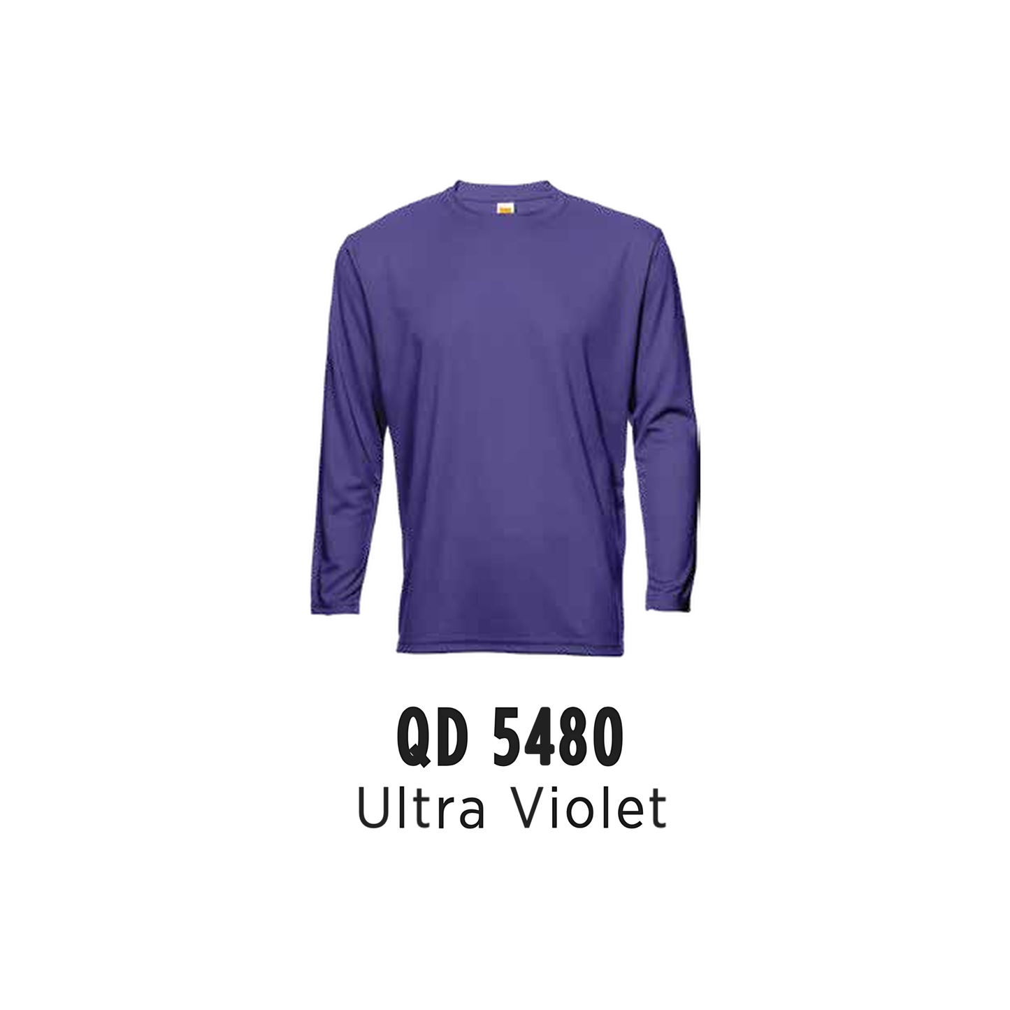 Custom T-Shirt Long Sleeve - Unisex Microfibre Eyelet | Plain | Ultra Violet | QD5480