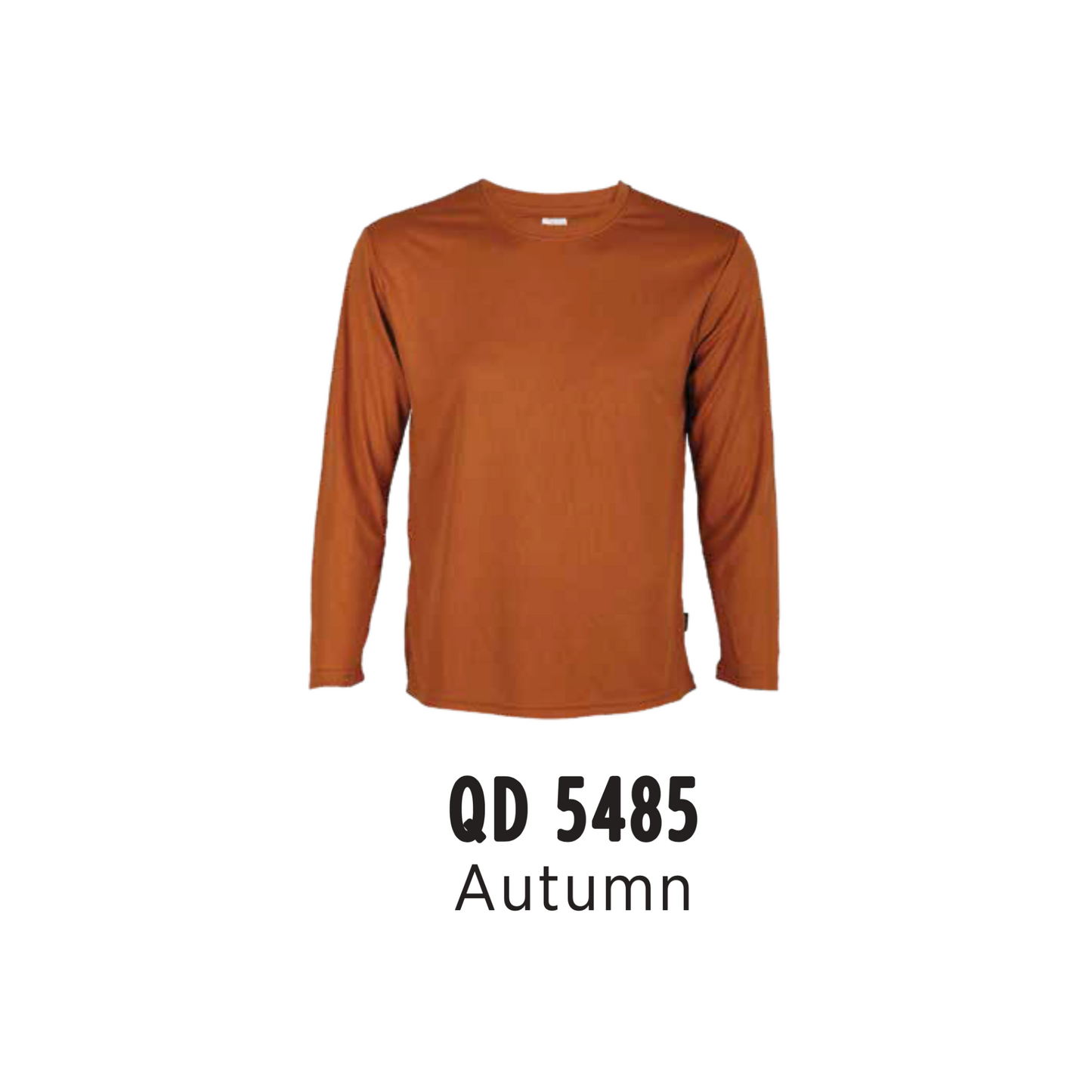 Custom T-Shirt Long Sleeve - Unisex Microfibre Eyelet | Plain | Autumn | QD5485