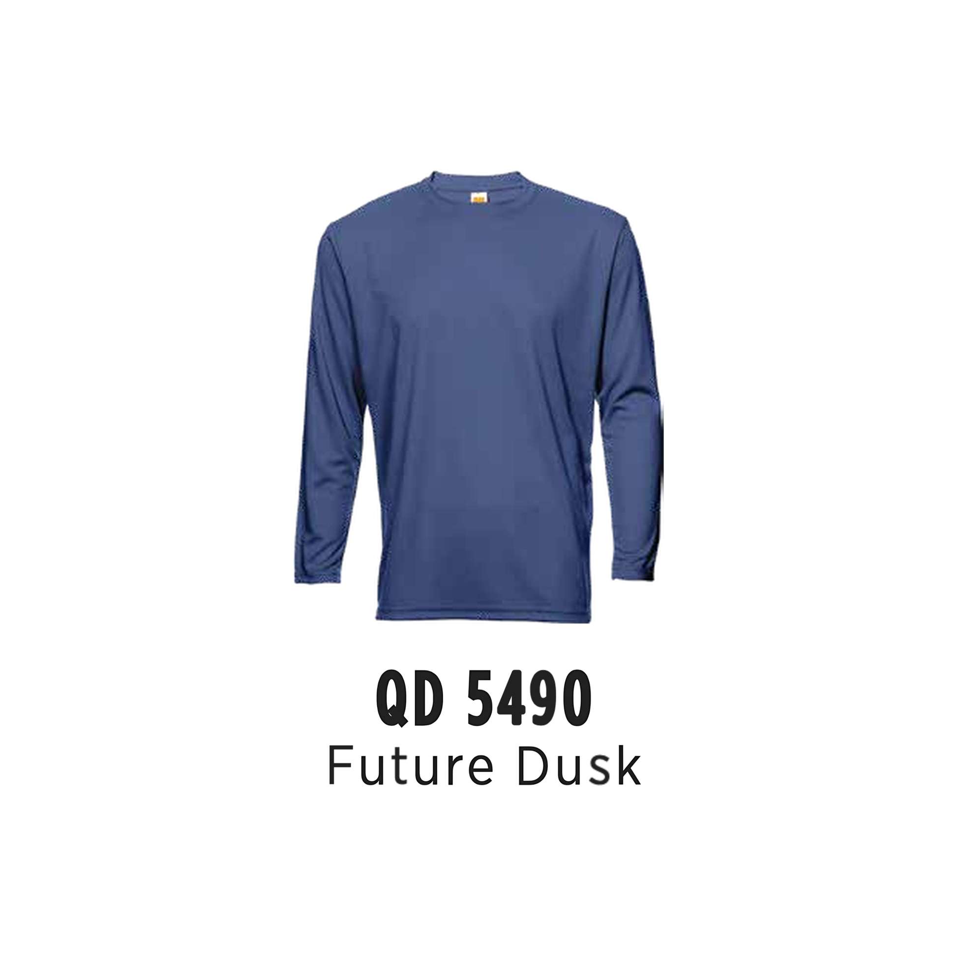 Custom T-Shirt Long Sleeve - Unisex Microfibre Eyelet | Plain | Future Dusk | QD5490