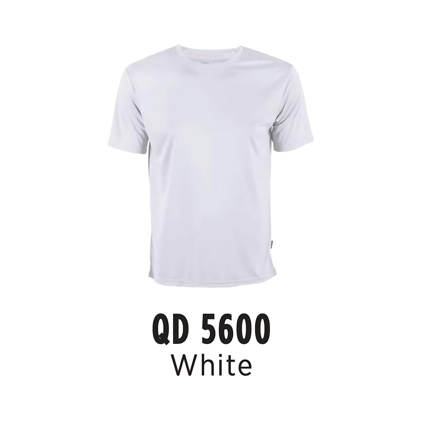 T-Shirt | Polyester Interlock | Unisex | 150gsm | White | QD5600