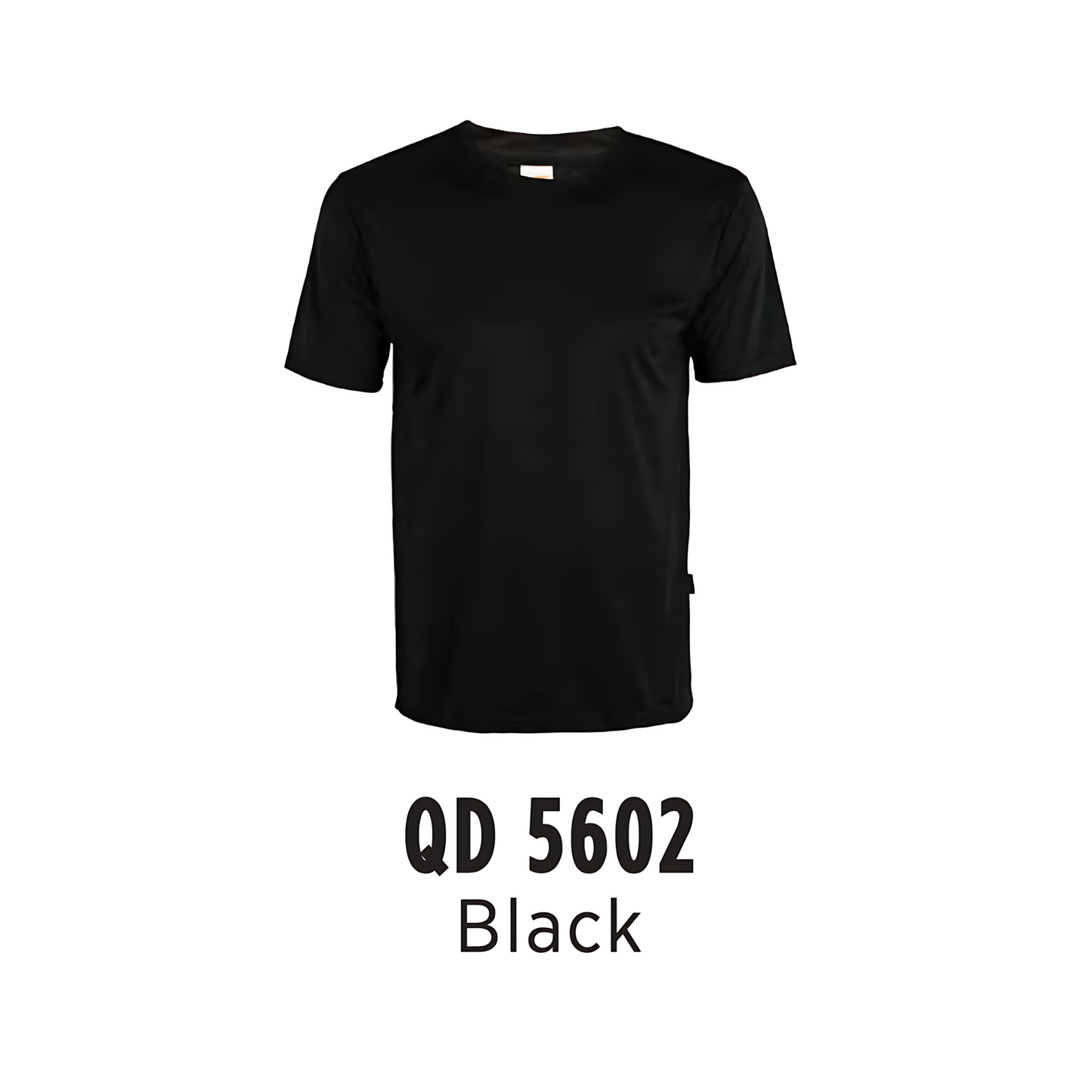 T-Shirt | Polyester Interlock | Unisex | 150gsm | Black | QD5602