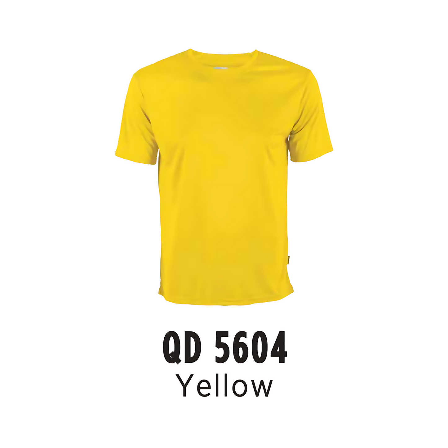 T-Shirt | Polyester Interlock | Unisex | 150gsm | Yellow | QD5604