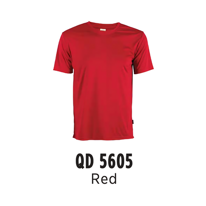 T-Shirt | Polyester Interlock | Unisex | 150gsm | Red | QD5605