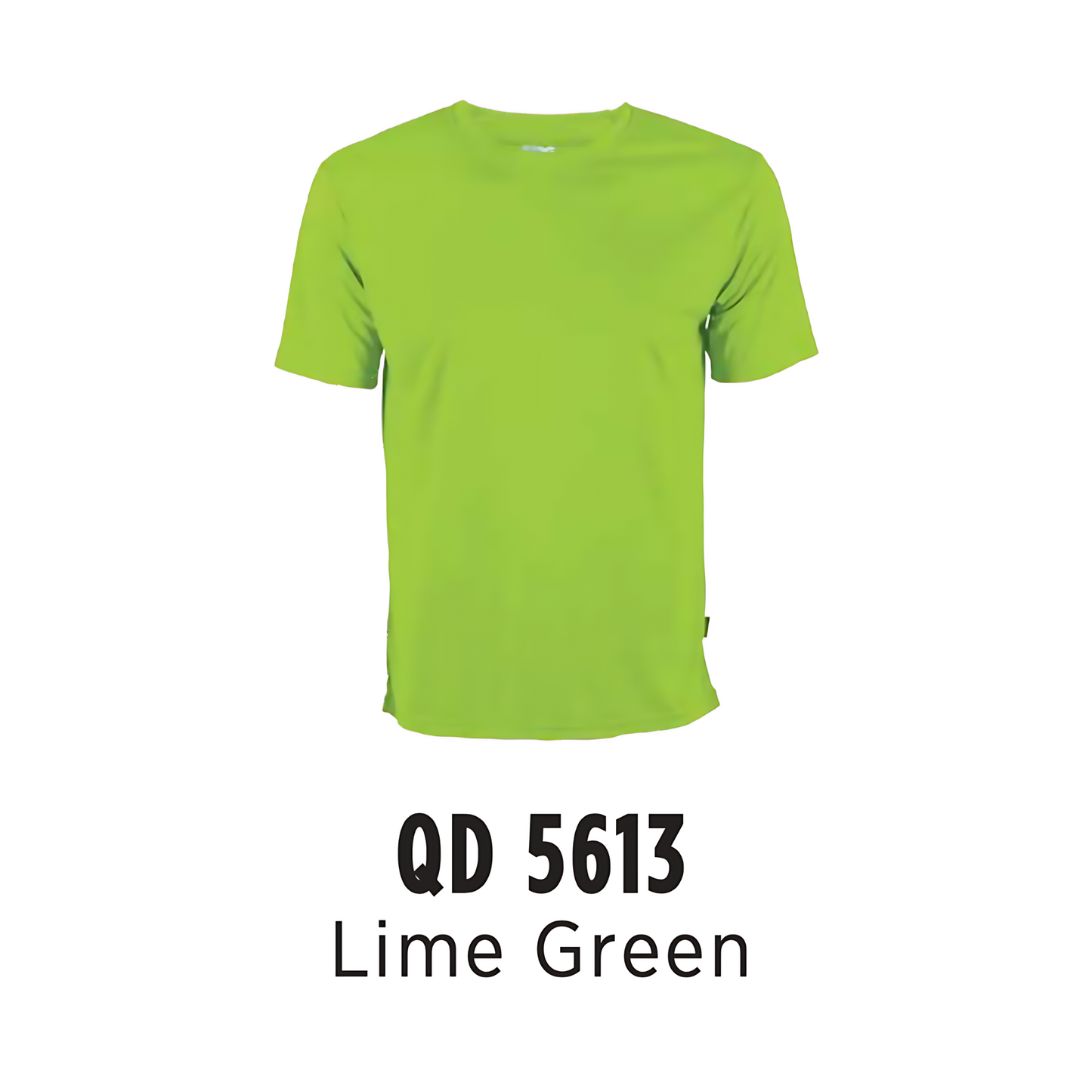 T-Shirt | Polyester Interlock | Unisex | 150gsm | Lime Green | QD5613