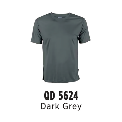 T-Shirt | Polyester Interlock | Unisex | 150gsm | Dark Grey | QD5624