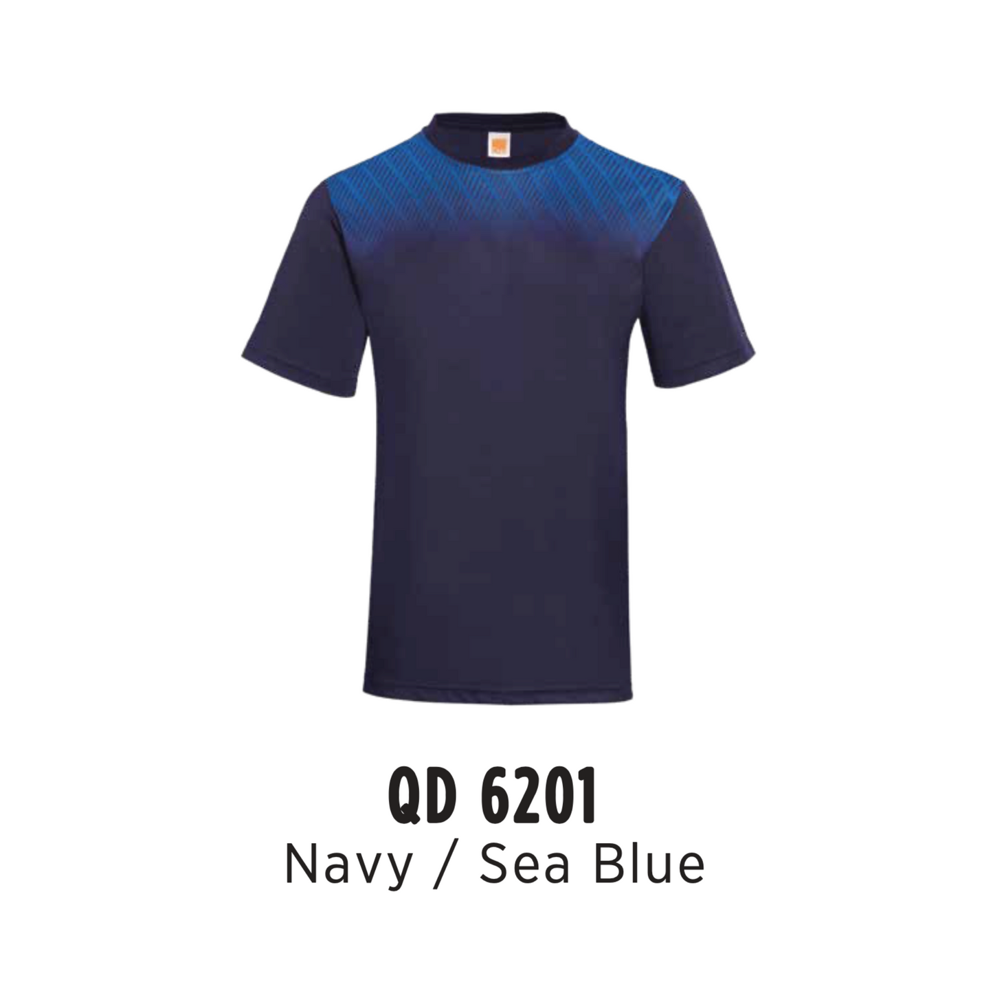 T-Shirt | Sublimation | Polyester Interlock | Unisex | 150gsm | Navy / Sea Blue | QD6201