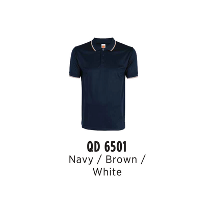 qd6501-custom-polo-unisex-microfibre-tipped-collar-and-cuff-navy-brown-white