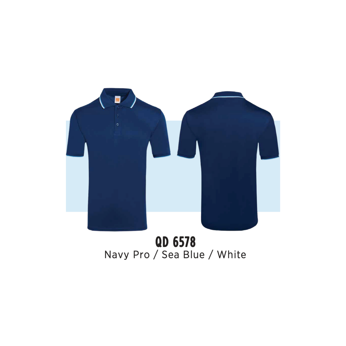 qd6578-custom-polo-unisex-microfibre-tipped-collar-and-cuff-navy-pro-sea-blue-white