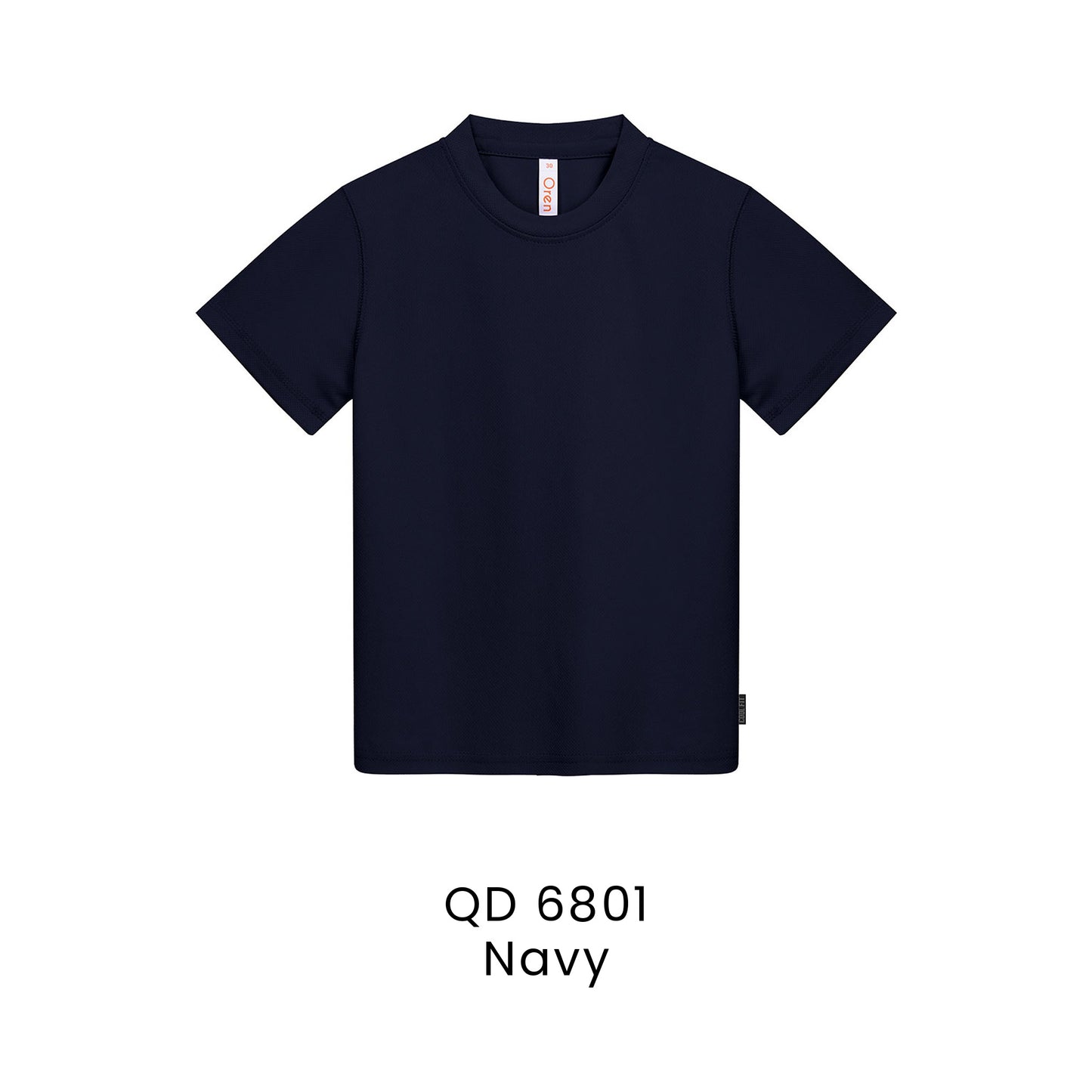 QD 6801 Navy - QD68 kids microfibre eyelet t-shirt in 160gsm