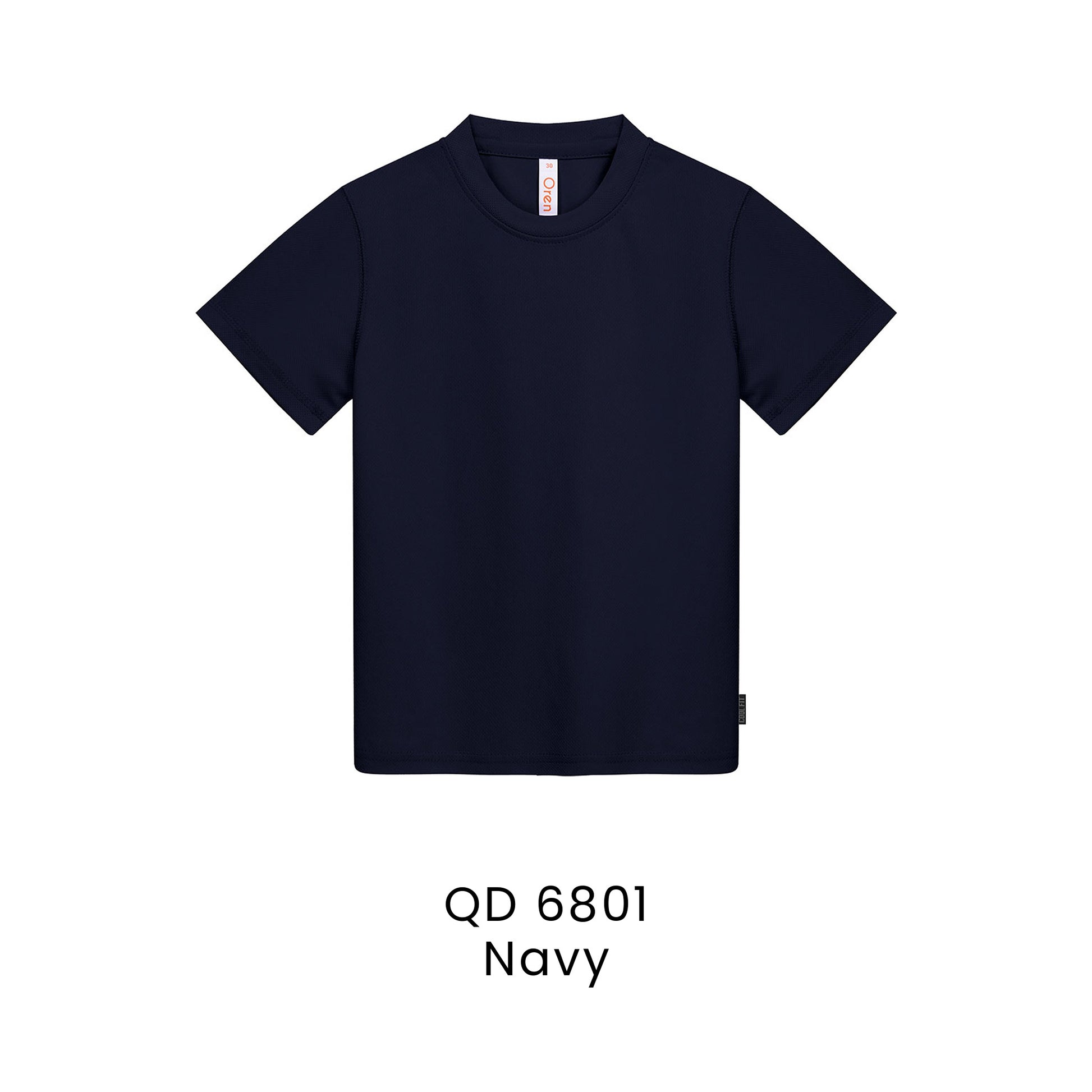 QD 6801 Navy - QD68 kids microfibre eyelet t-shirt in 160gsm