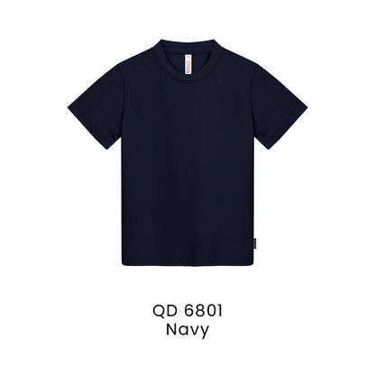 QD 6801 Navy - QD68 kids microfibre eyelet t-shirt in 160gsm