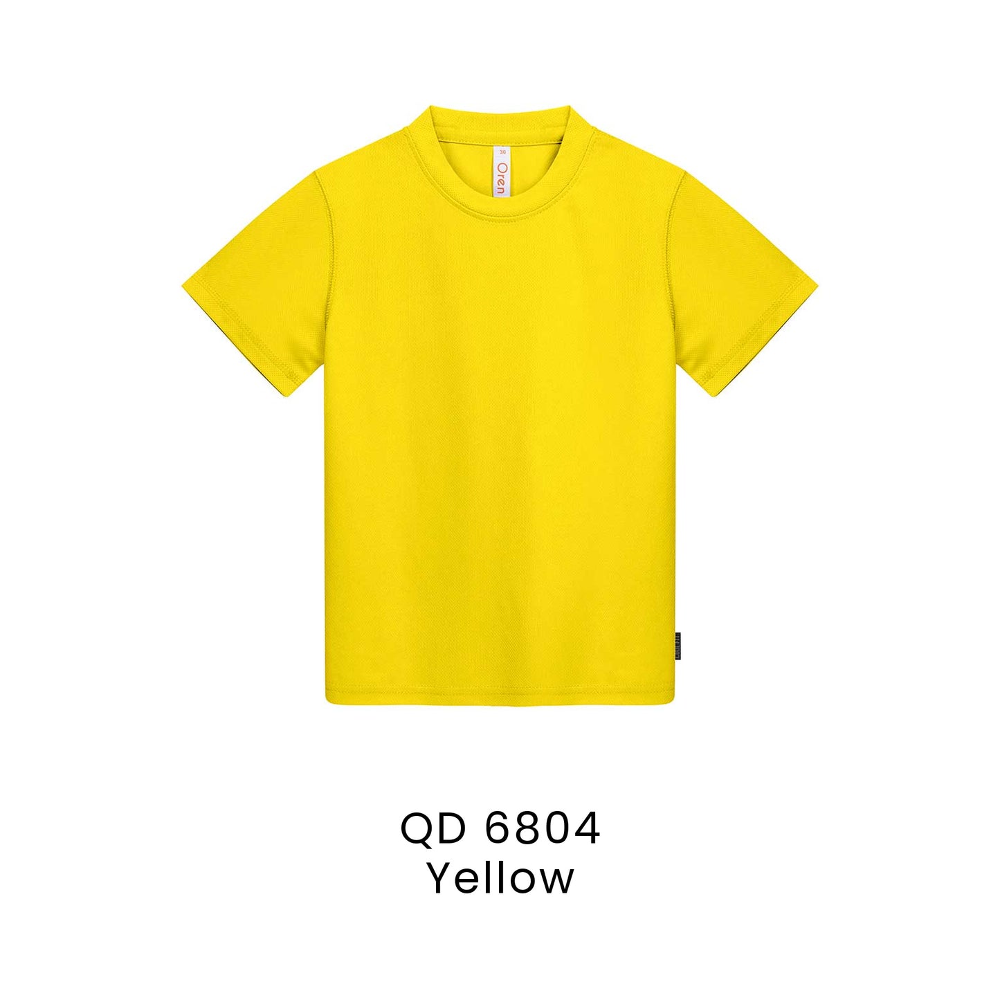 QD 6804 Yellow - QD68 kids microfibre eyelet t-shirt in 160gsm