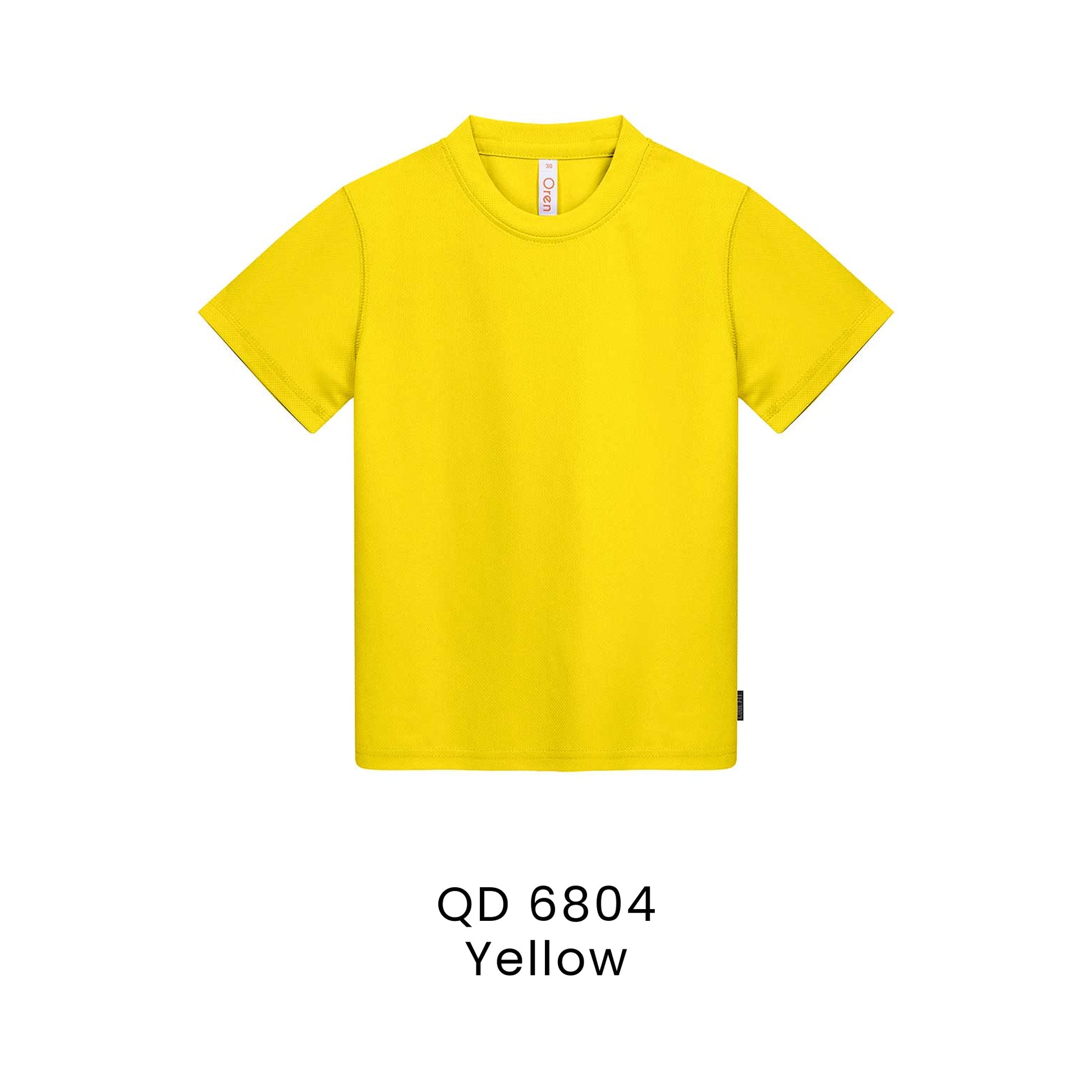 QD 6804 Yellow - QD68 kids microfibre eyelet t-shirt in 160gsm
